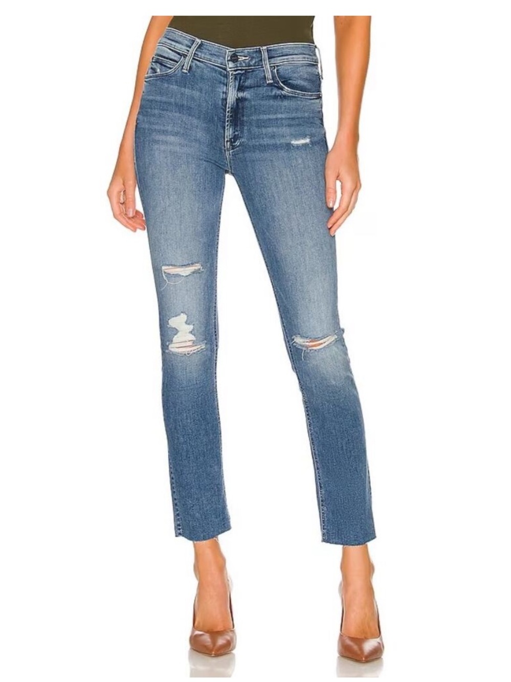 MOTHER The Mid Rise‎ Dazzler Ankle Fray Jean Weekend Warrior Sz 26